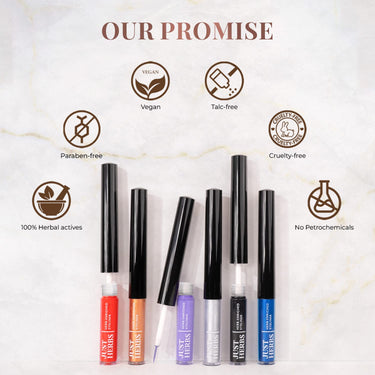 Just Herbs Eyeliner Waterproof and Smudge Proof, Long Lasting Eyeliners 2.5g (Nutty Brown)